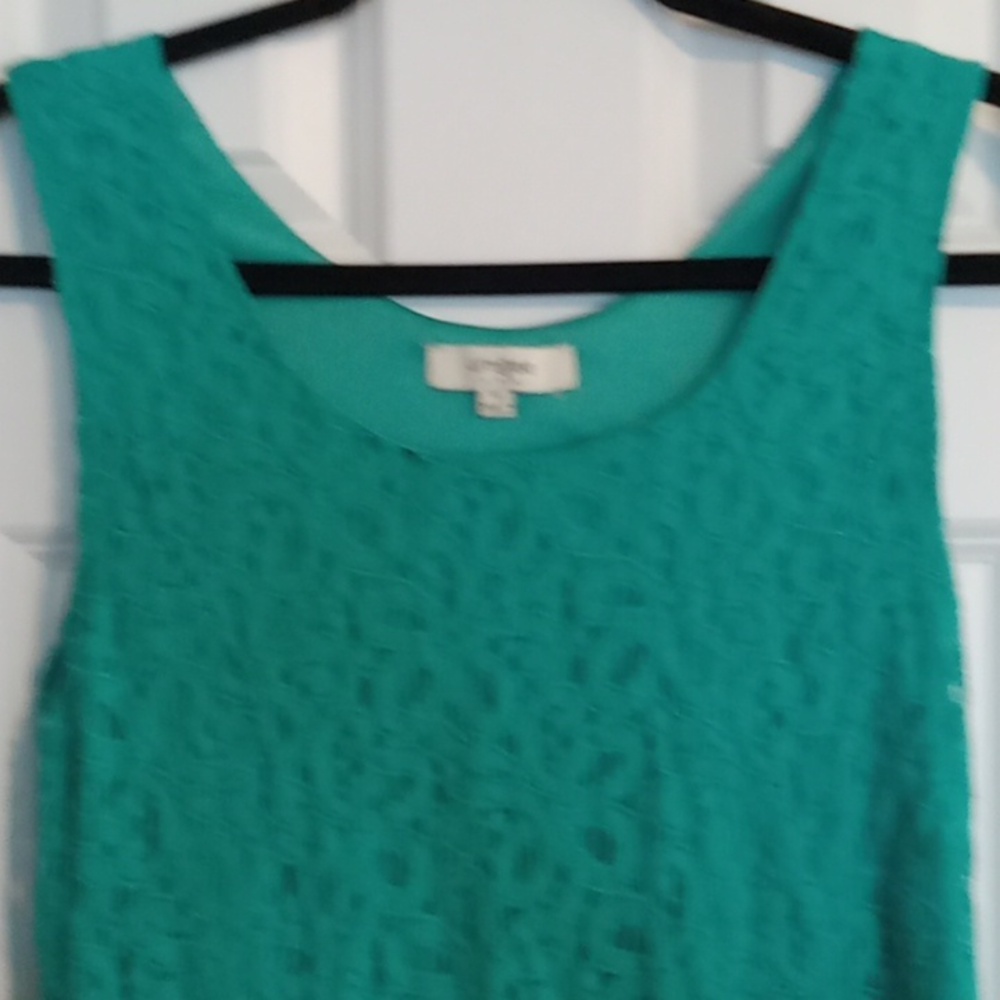 Umgee Turquoise Lace Mini Dress - Picture 3 of 6